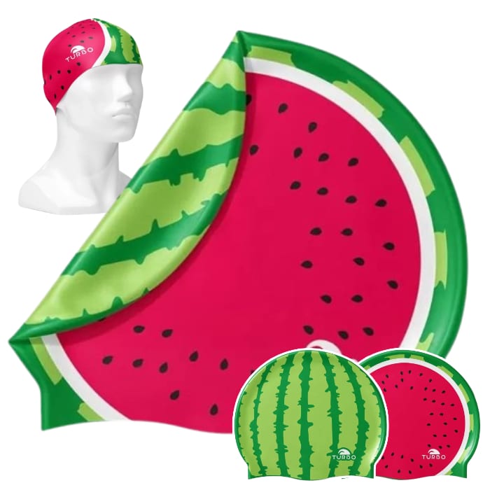 dwustronny czepek silikonowy pływacki turbo watermelon